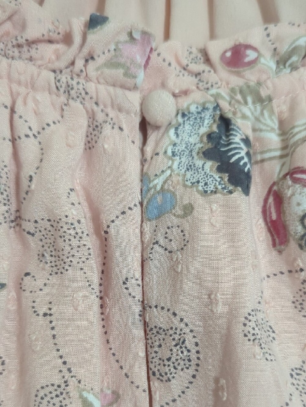 LOFT Floral Clip Dot Flounce Dress, Color Blush Whisper Pink Size S - Picture 14 of 16